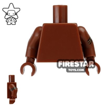 LEGO Mini Figure Torso - Reddish Brown with Arm Band REDDISH BROWN