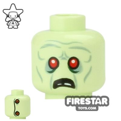 LEGO Mini Figure Heads - Zombie YELLOWISH GREEN