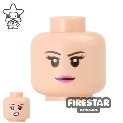 LEGO Mini Figure Heads - Pink Lips LIGHT FLESH