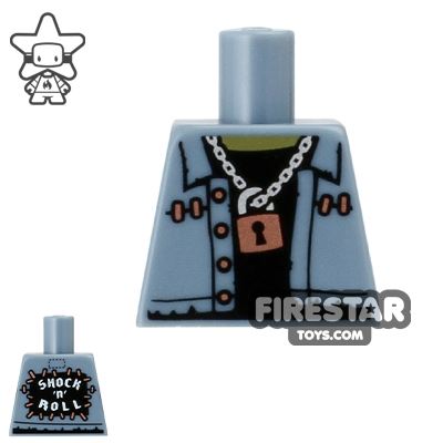LEGO Mini Figure Torso - Rocker Monster - No Arms SAND BLUE