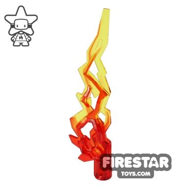 Lightning Bolt Flame - Trans Red and Yellow TRANS RED