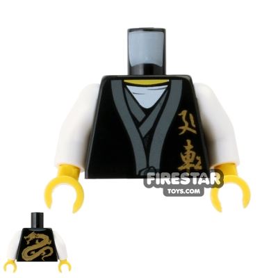 LEGO Mini Figure Torso - Ninjago - Sensei Wu Robe BLACK
