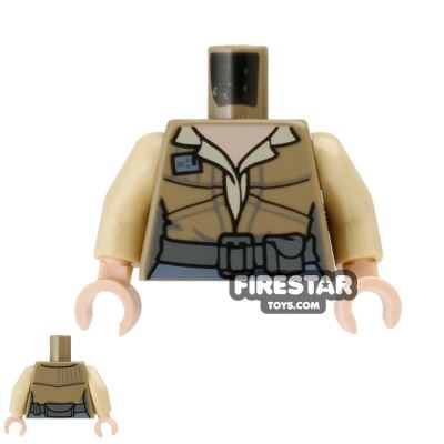 LEGO Mini Figure Torso - Tan Jacket - Princess Leia DARK TAN