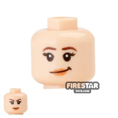 LEGO Mini Figure Heads - Side Smile / Frown LIGHT FLESH