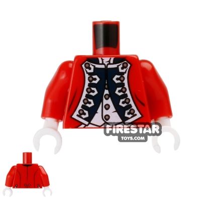 LEGO Mini Figure Torso - Red Formal Officer Jacket RED