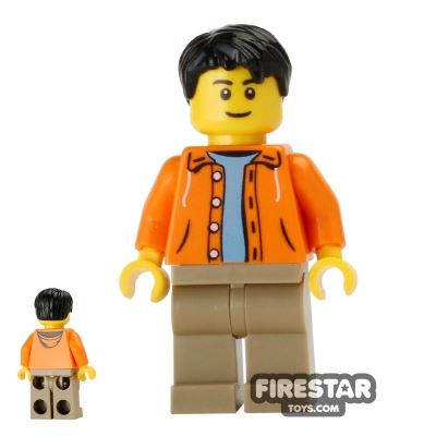 LEGO City Mini Figure - Orange Jacket 