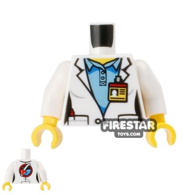 LEGO Mini Figure Torso - Space Scientist Lab Coat WHITE