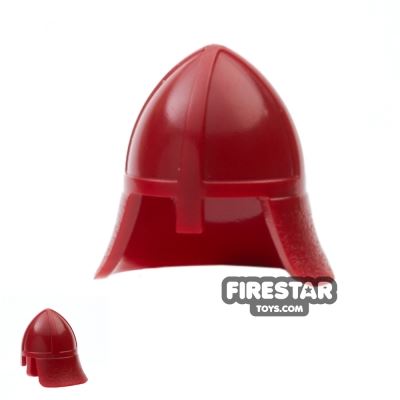 LEGO Minifigure Castle Helmet with Neck Protector DARK RED