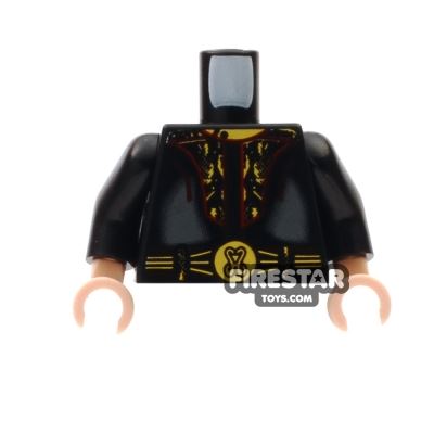 LEGO Mini Figure Torso - Speed Racer - Snakeskin Collar BLACK
