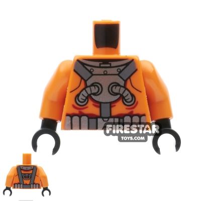 LEGO Mini Figure Torso - Orange Diving Suit ORANGE