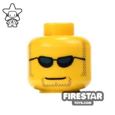 LEGO Mini Figure Heads - Sunglasses YELLOW