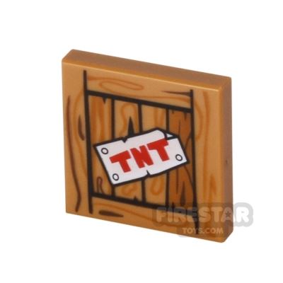 Printed Tile 2x2 - Wooden Box Labelled TNT MEDIUM DARK FLESH
