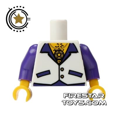 LEGO Minifigure Torso Shirt and Medallion WHITE