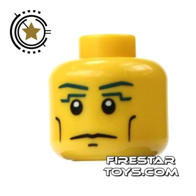 LEGO Mini Figure Heads - Intense Eyes YELLOW