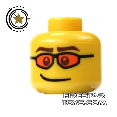 LEGO Mini Figure Heads - Orange Sunglasses YELLOW