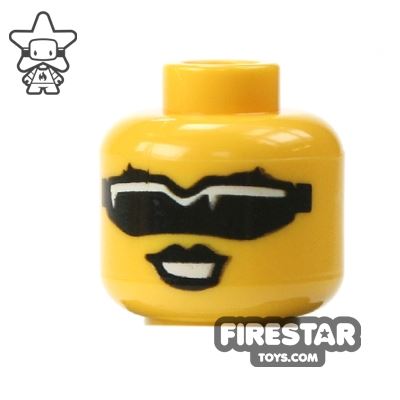 LEGO Mini Figure Heads - Female With Sunglasses YELLOW