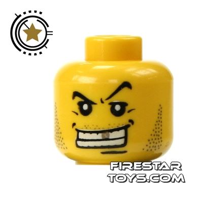 LEGO Mini Figure Heads - Gold Tooth YELLOW