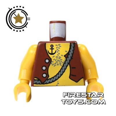 LEGO Mini Figure Torso - Pirate YELLOW
