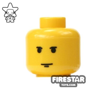 LEGO Mini Figure Heads - Determined YELLOW
