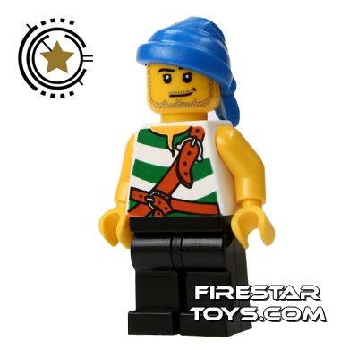 LEGO Pirate Mini Figure - Pirate - Striped Vest 