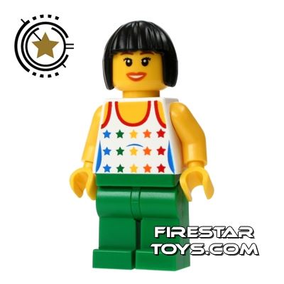 LEGO City Mini Figure - Green Legs And Star Top 
