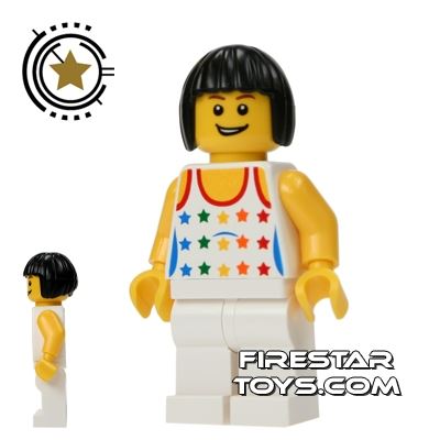 LEGO City Mini Figure - White Legs And Star Top 