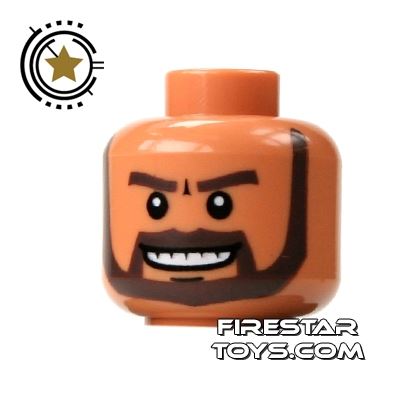 LEGO Minifigure Heads Beard and Grin FLESH