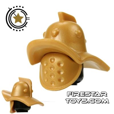 BrickForge - Gladiator Helmet And Mask - Gold PEARL GOLD