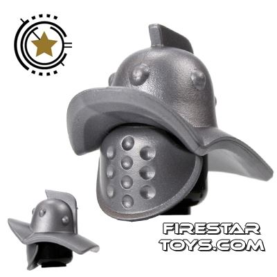 BrickForge - Gladiator Helmet And Mask - Silver