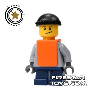 LEGO City Mini Figure - Boy With Orange Vest 