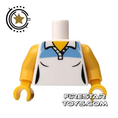 LEGO Mini Figure Torso - Female Tennis Shirt WHITE