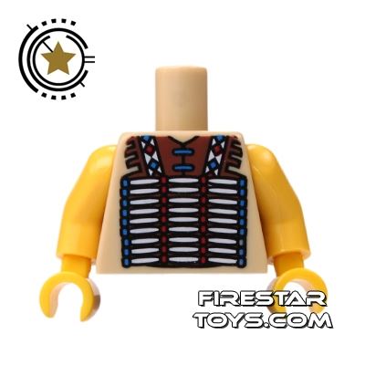 LEGO Mini Figure Torso - Tribal Vest TAN