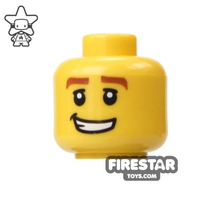 LEGO Mini Figure Heads - Cheerful Grin YELLOW