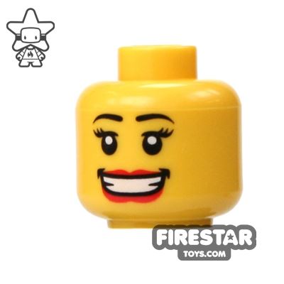 LEGO Mini Figure Heads - Wide Smile YELLOW