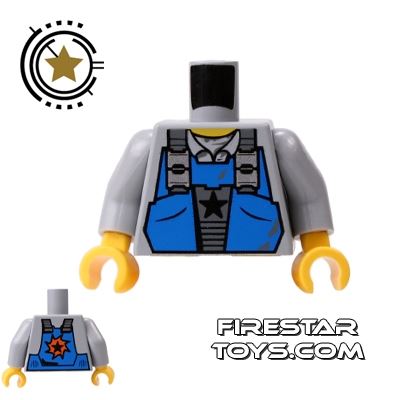 LEGO Mini Figure Torso - Power Miner Vest BLUE