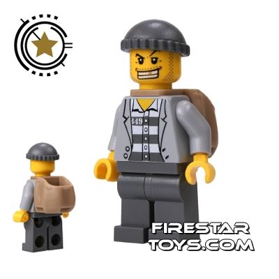 LEGO City Mini Figure - Prisoner With Backpack 