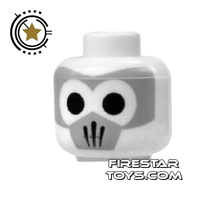 LEGO Mini Figure Heads - Alien Gray Mask WHITE