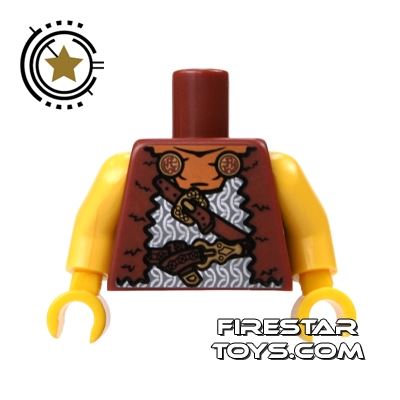 LEGO Mini Figure Torso - Viking REDDISH BROWN