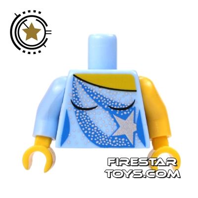 LEGO Mini Figure Torso - Ice Skater Outfit BRIGHT LIGHT BLUE