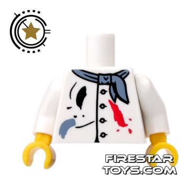 LEGO Mini Figure Torso - Painter's Smock WHITE