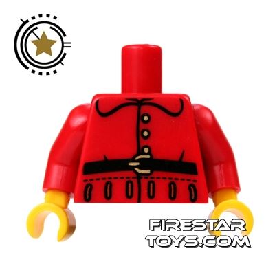 LEGO Mini Figure Torso - Red Belted Top