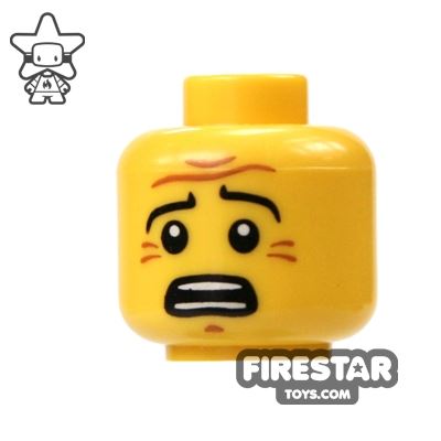 LEGO Mini Figure Heads - Scared YELLOW