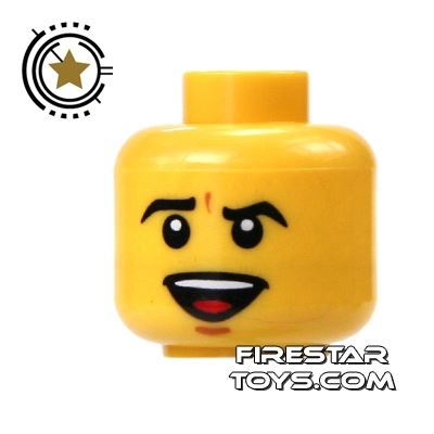 LEGO Mini Figure Heads - Excited Smile YELLOW
