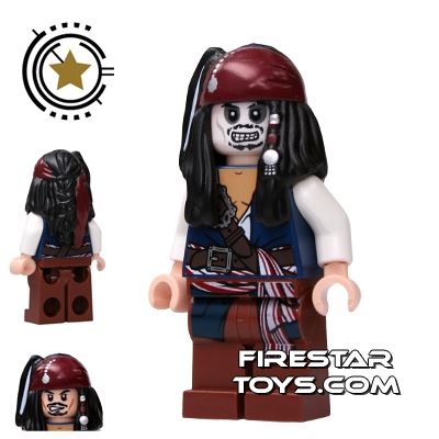 LEGO Pirates Of The Caribbean Mini Figure - Captain Jack Sparrow - Zombie