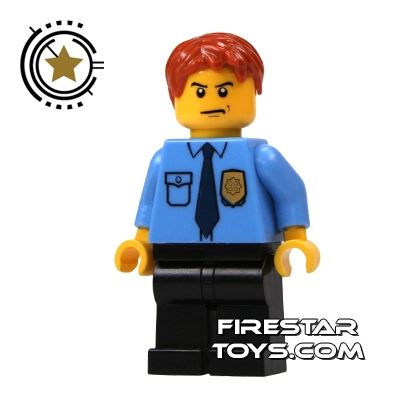 LEGO City Mini Figure - Police - Blue Shirt 