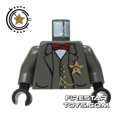 LEGO Mini Figure Torso - Sheriff DARK GRAY