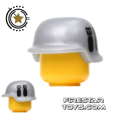 BrickForge - Military Helmet - Truesilver - Bombsquad PEARL LIGHT GRAY