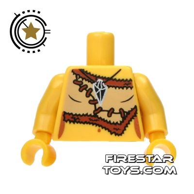 LEGO Mini Figure Torso - Cavewoman Top YELLOW