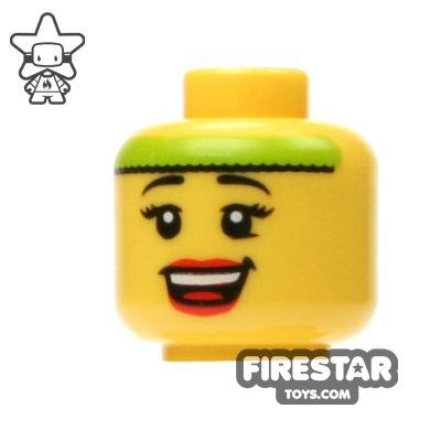 LEGO Mini Figure Heads - Smile and Headband YELLOW