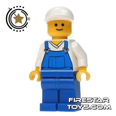 LEGO City Mini Figure - Overalls And White Cap 
